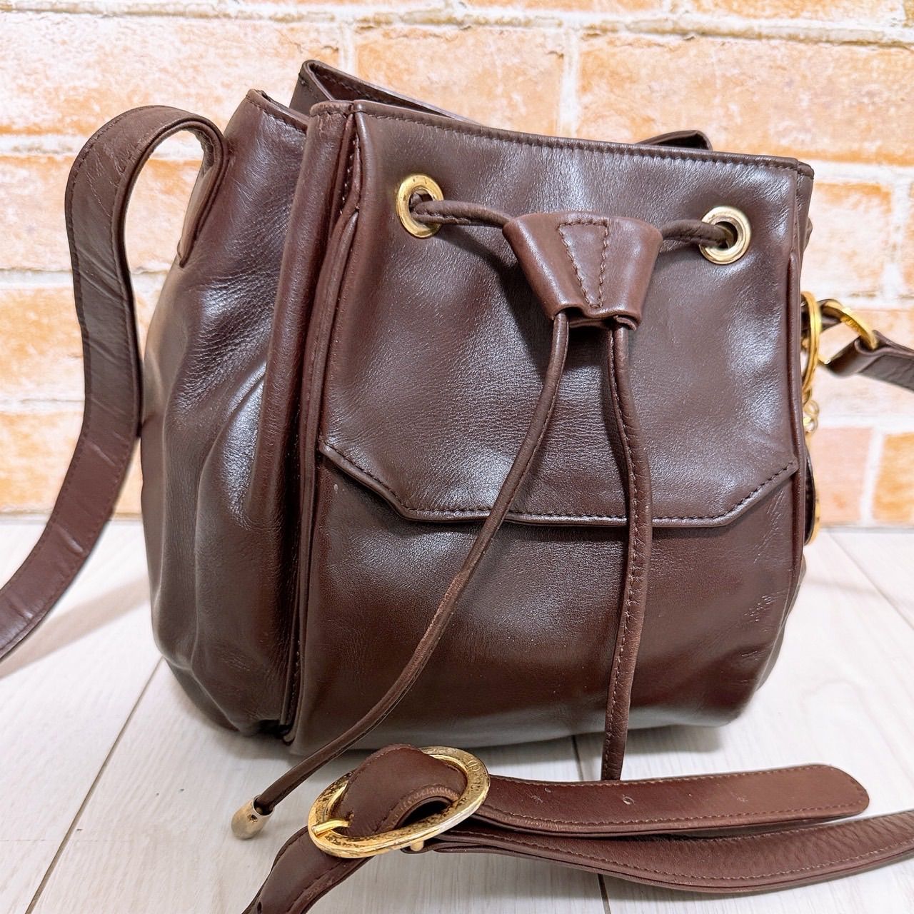 (美品) Christian Dior(クリスチャンディオール)ショルダーバッグ 巾着