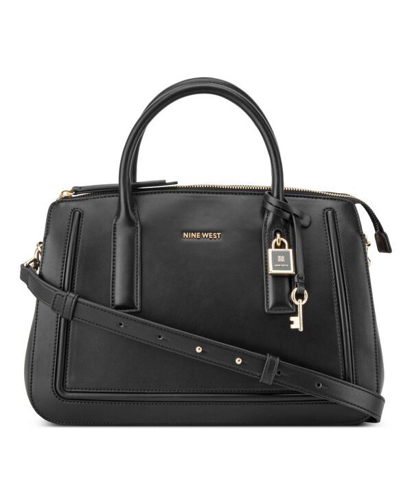 ナインウェスト レディース バッグ Nine Westenely Medium Satchel Bag Black ブラック