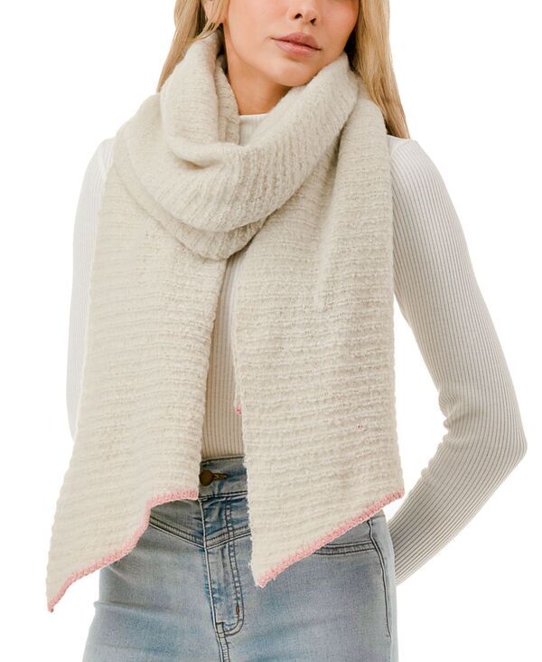 マーカスアドレール レディース アクセサリー マフラー・ストール・スカーフ Marcus Adler Whipstitch Scarf Oatmeal オートミール