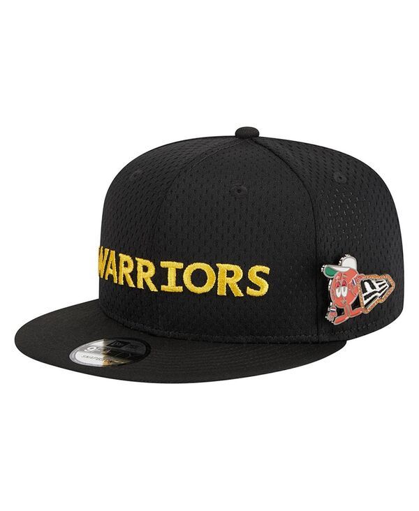 ニューエラ メンズ アクセサリー 帽子 メッシュ New Era Mens Black Golden State Warriors PostUp Pin Mesh 9FIFTY Snapback Ha