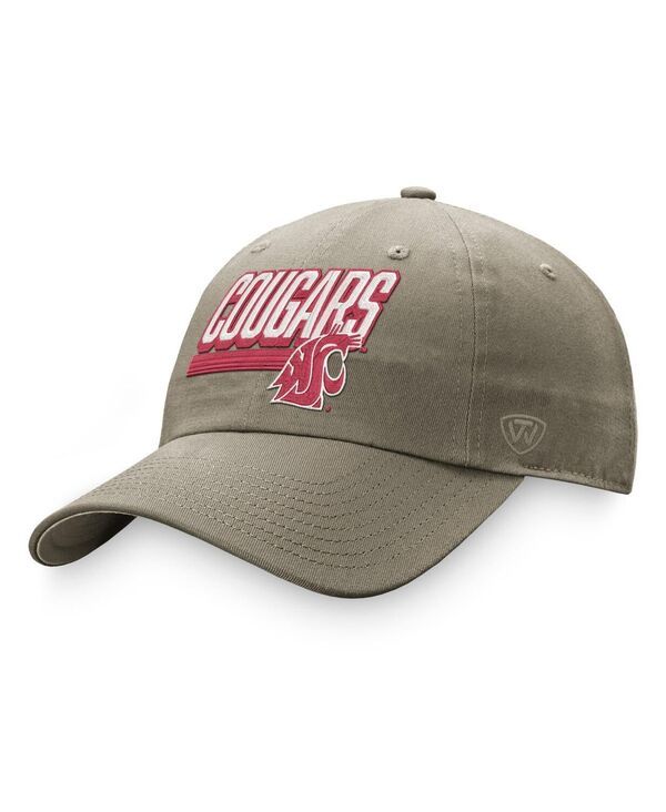 トップオブザワールド メンズ アクセサリー 帽子 Top of the World Mens Khaki Washington State Cougars Slice Adjustable Hat K
