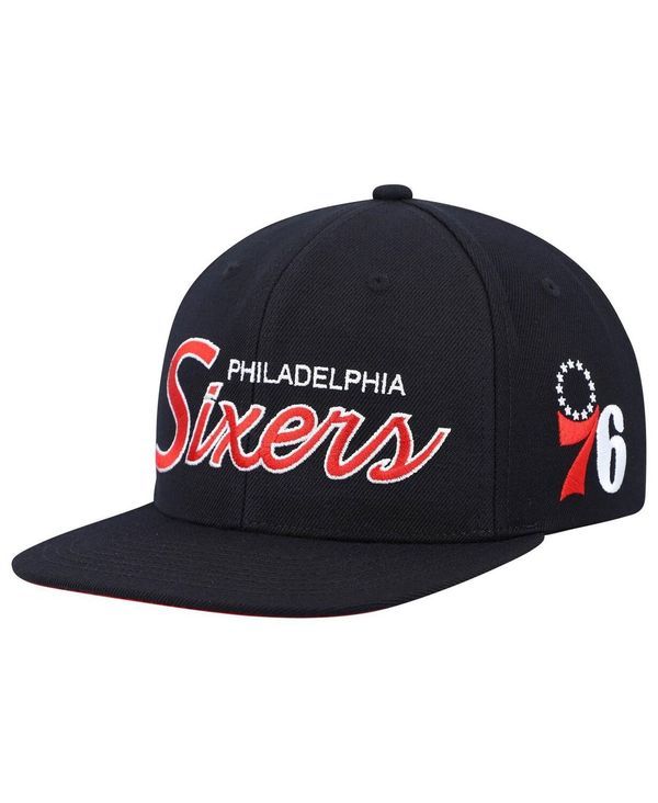 ミッチェルネス メンズ アクセサリー 帽子 Mitchell Ness Mens Black Philadelphia 76Ers Hardwood Classics Script 20 Snapba 9,485円