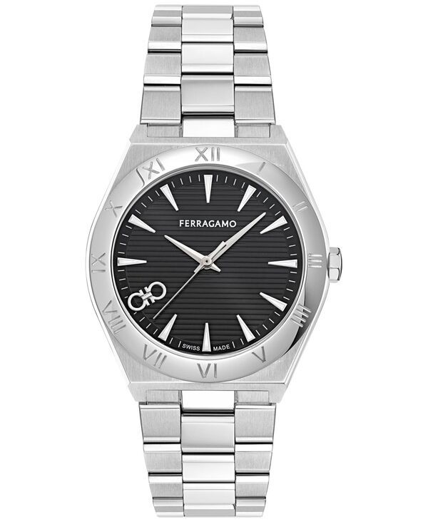 フェラガモ メンズ アクセサリー 腕時計 Tシャツ Ferragamo Menswiss Vega Stainlessteel Bracelet Watch 40mm Stainless
