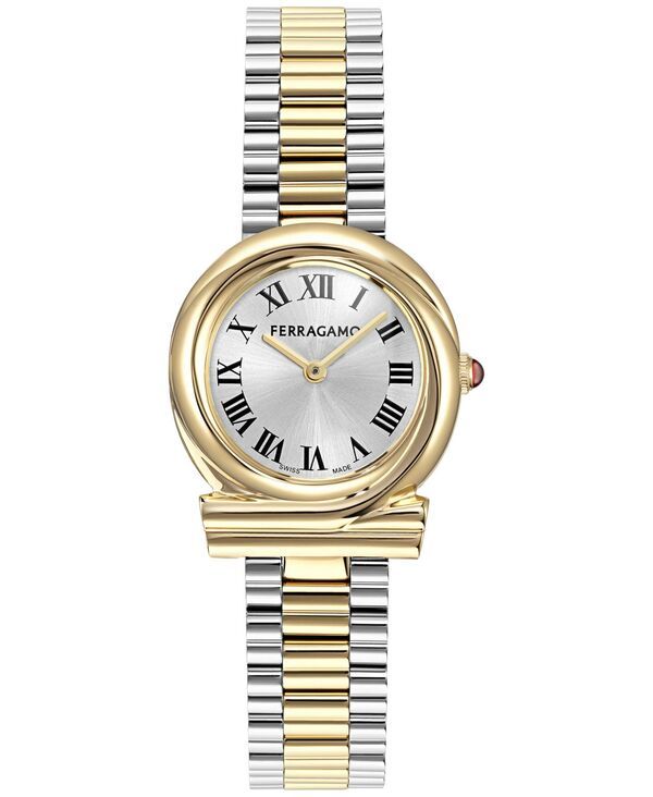 フェラガモ レディース アクセサリー 腕時計 Ferragamo Womens Gancini Twisted TwoTone Stainless Bracelet Watch 28mm Two To