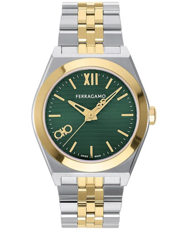 フェラガモ レディース アクセサリー 腕時計 Tシャツ Ferragamo Salvatore Menswiss TwoTone Stainlessteel Bracelet Watch 40mm T