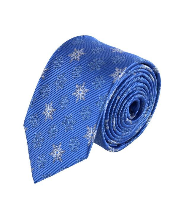 トラファルガー メンズ アクセサリー ネクタイ TRAFALGAR Let It Snow Novelty Snowflake Necktie Light blue ブルー