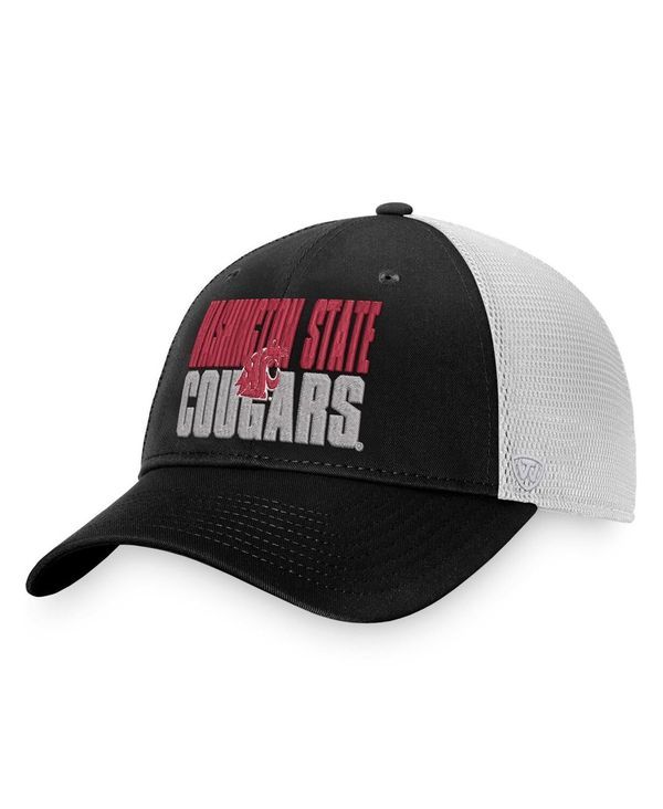 トップオブザワールド メンズ アクセサリー 帽子 Top of the World Mens Black White Washington State Cougars Stockpile Trucke 7,784円