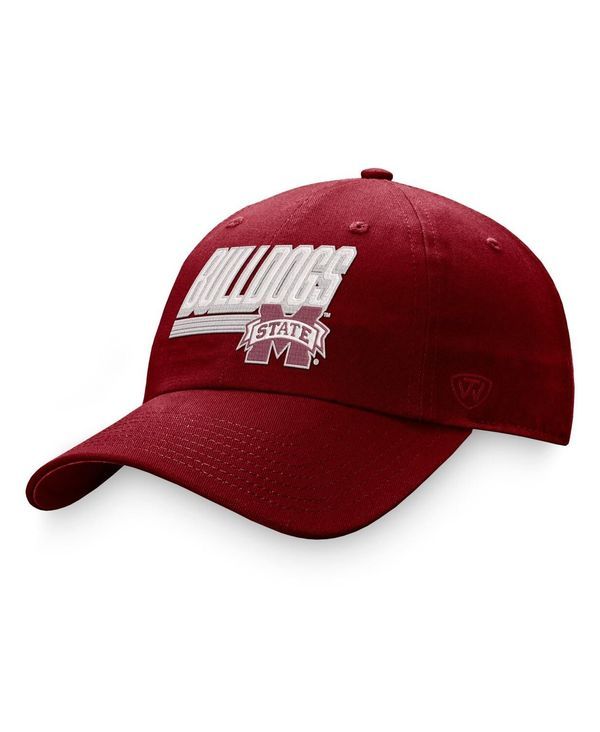 トップオブザワールド メンズ アクセサリー 帽子 Top of the World Mens Maroon Mississippi State Bulldogs Slice Adjustable Ha
