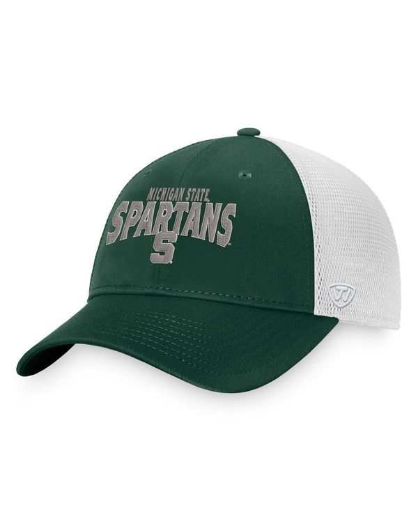 トップオブザワールド メンズ アクセサリー 帽子 Top of the World Mens Green White Michigan State Spartans Breakout Trucker