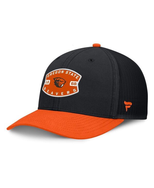 ファナティクス メンズ アクセサリー 帽子 Fanatics Mens BlackOrange Oregon State Beavers Adapt Adjustable Trucker Hat Bl
