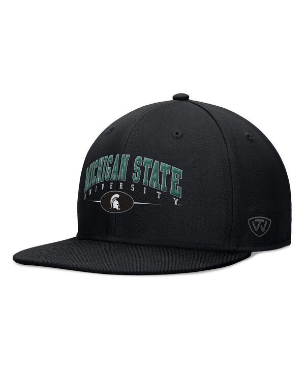 トップオブザワールド メンズ アクセサリー 帽子 Top of the World Mens Black Michigan State Spartans Bullpen Snapback Hat Bl