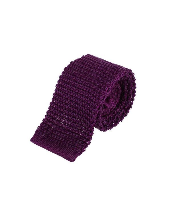トラファルガー メンズ アクセサリー ネクタイ シルク ニット TRAFALGAR Mens Zion Knit Silk Solid Colored Necktie Purple パープル 12,946円