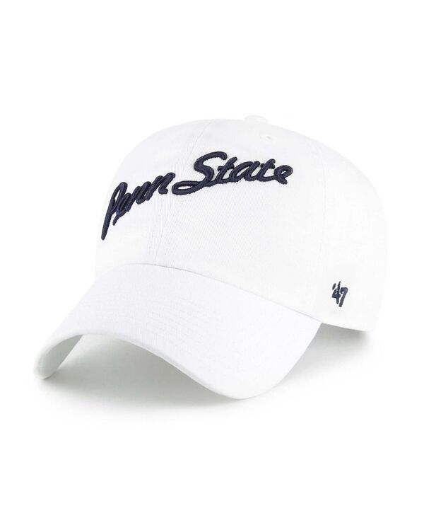 47 ブランド メンズ アクセサリー 帽子 47 Brand Mens White Penn State Nittany Lions Vault Clean Up Adjustable Hat Whi