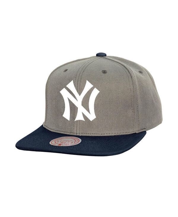 ミッチェルネス メンズ アクセサリー 帽子 Mitchell Ness Mens Gray New York Yankees Cooperstown Collection Basic Flip Sna 10,426円