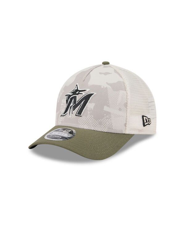 ニューエラ メンズ アクセサリー 帽子 New Era Mens Light BeigeOlive Miami Marlins 2025 Armed Forces Day 9FORTY MCrown 10,345円