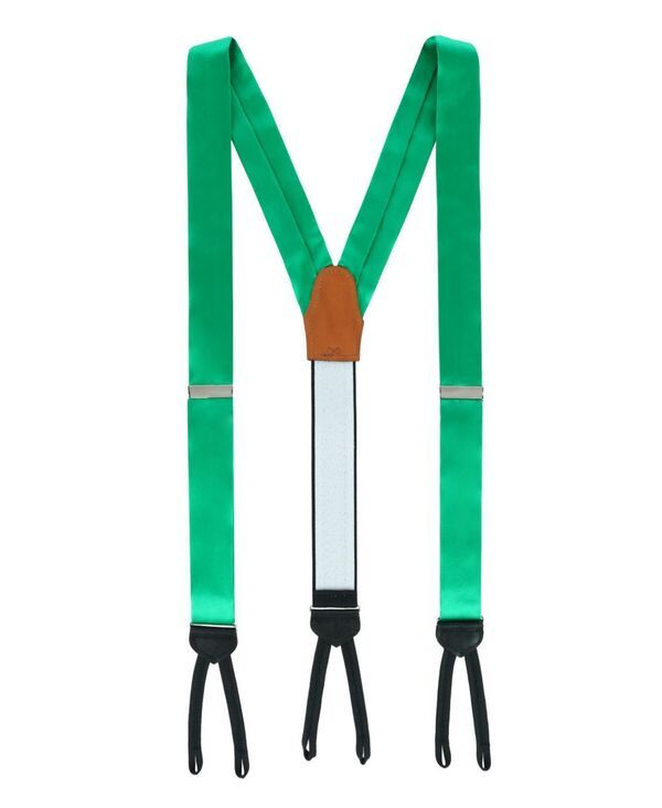 トラファルガー メンズ アクセサリー ベルト シルク TRAFALGAR Mens Sutton Solid Color Silk Formal End Suspenders Royal green