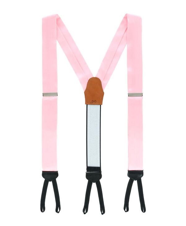 トラファルガー メンズ アクセサリー ベルト シルク TRAFALGAR Mens Sutton Solid Color Silk Formal End Suspenders Pink ピンク