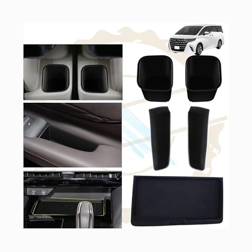 新型アルファード40系 ヴェルファイア/ベルファイア40系 アクセサリー カスタムパーツ 車種専用グッズ センターコンソール ワイヤレス充電 シリコンパッド トレイ トレイ 滑り止め パネルカバー ガーニッシュ用品 室内装 パーツ ブラックラ 61f9fa78