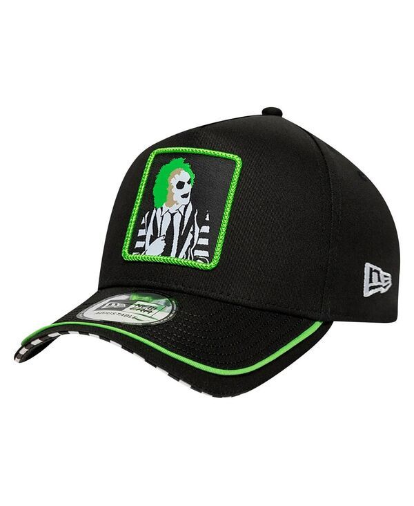 ニューエラ メンズ アクセサリー 帽子 New Era Mens Black Beetlejuice Green Piping 9FORTY Adjustable Hat Black ブラック
