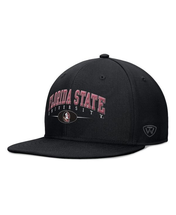 トップオブザワールド メンズ アクセサリー 帽子 Top of the World Mens Black Florida State Seminoles Bullpen Snapback Hat Bl