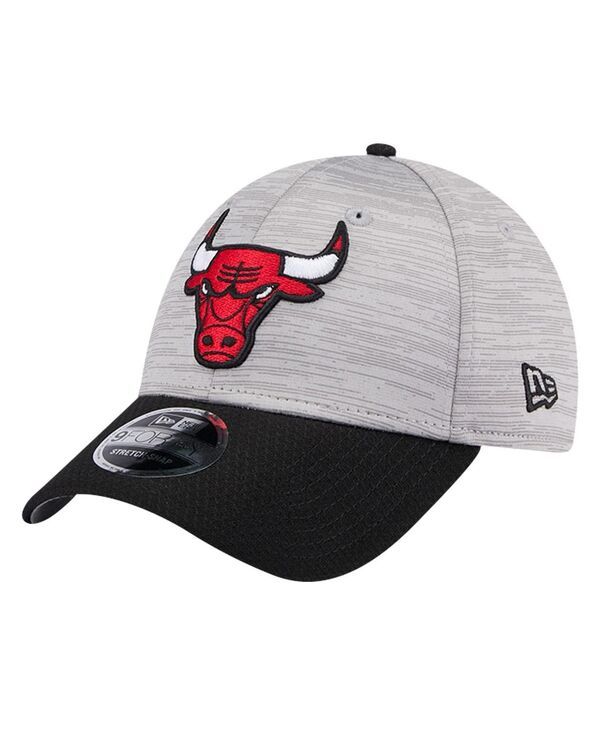 ニューエラ メンズ アクセサリー 帽子 New Era Mens Heather GrayBlack Chicago Bulls Active DigiTech TwoTone 9FORTY Adju
