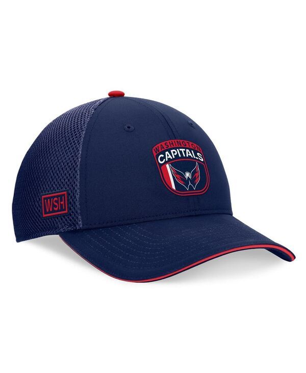 ファナティクス メンズ アクセサリー 帽子 キャップ Fanatics Mens Navy Washington Capitals 2024 NHL Draft on Stage Trucker Ad