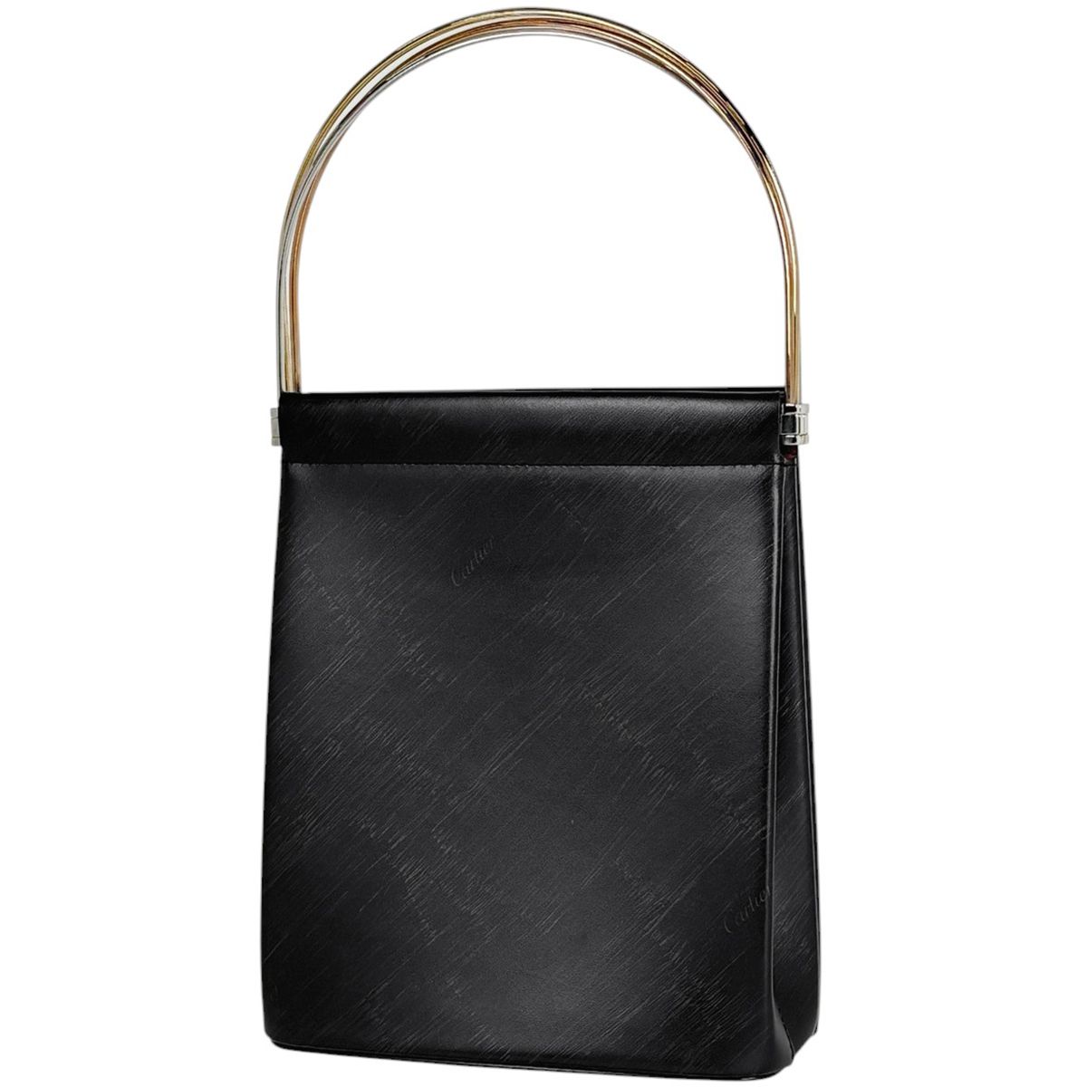 カルティエ CARTIER ハンドバッグ トリニティ レザー ブラック レディース 【中古】