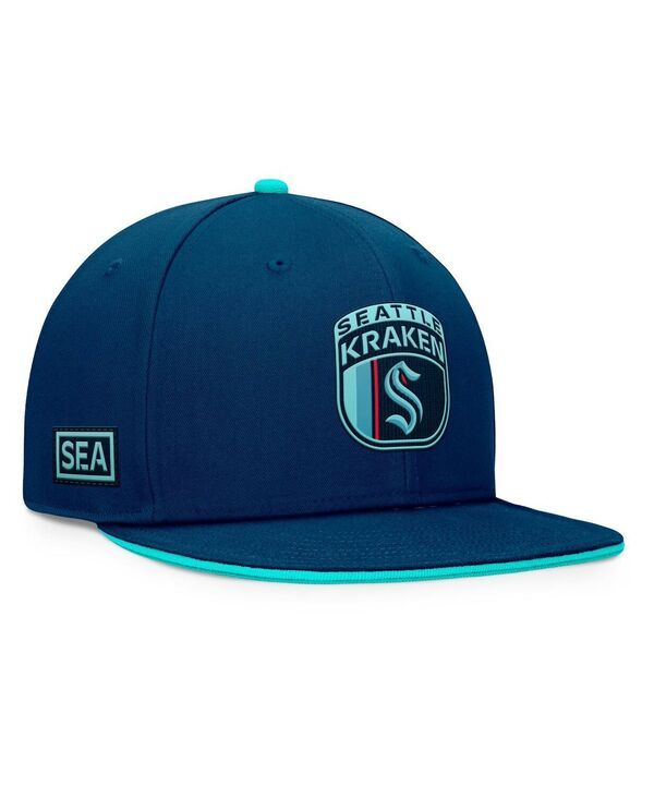 ファナティクス メンズ アクセサリー 帽子 Fanatics Mens Deep Sea Blue Seattle Kraken 2024 NHL Draft Snapback Hat Navy Li 10,345円