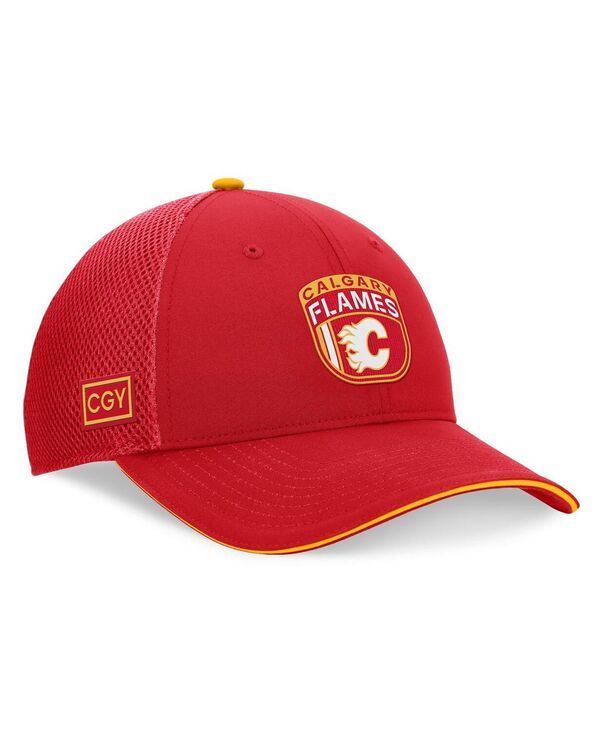 ファナティクス メンズ アクセサリー 帽子 Fanatics Mens Red Calgary Flames 2024 NHL Draft on Stage Trucker Adjustable Ha