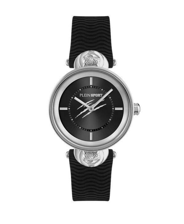 プレイン スポーツ レディース アクセサリー 腕時計 Plein Sport Womens Supernova Two Hand Quartz Black Silicone 34MM Black ブラ