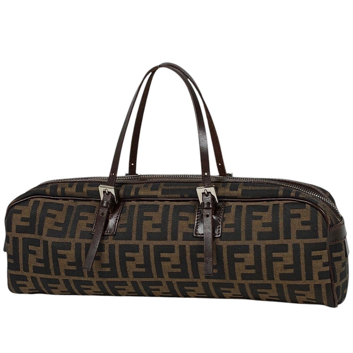 フェンディ FENDI ハンドバッグ ズッカ柄 キャンバス ブラウン 16560 レディース 【中古】