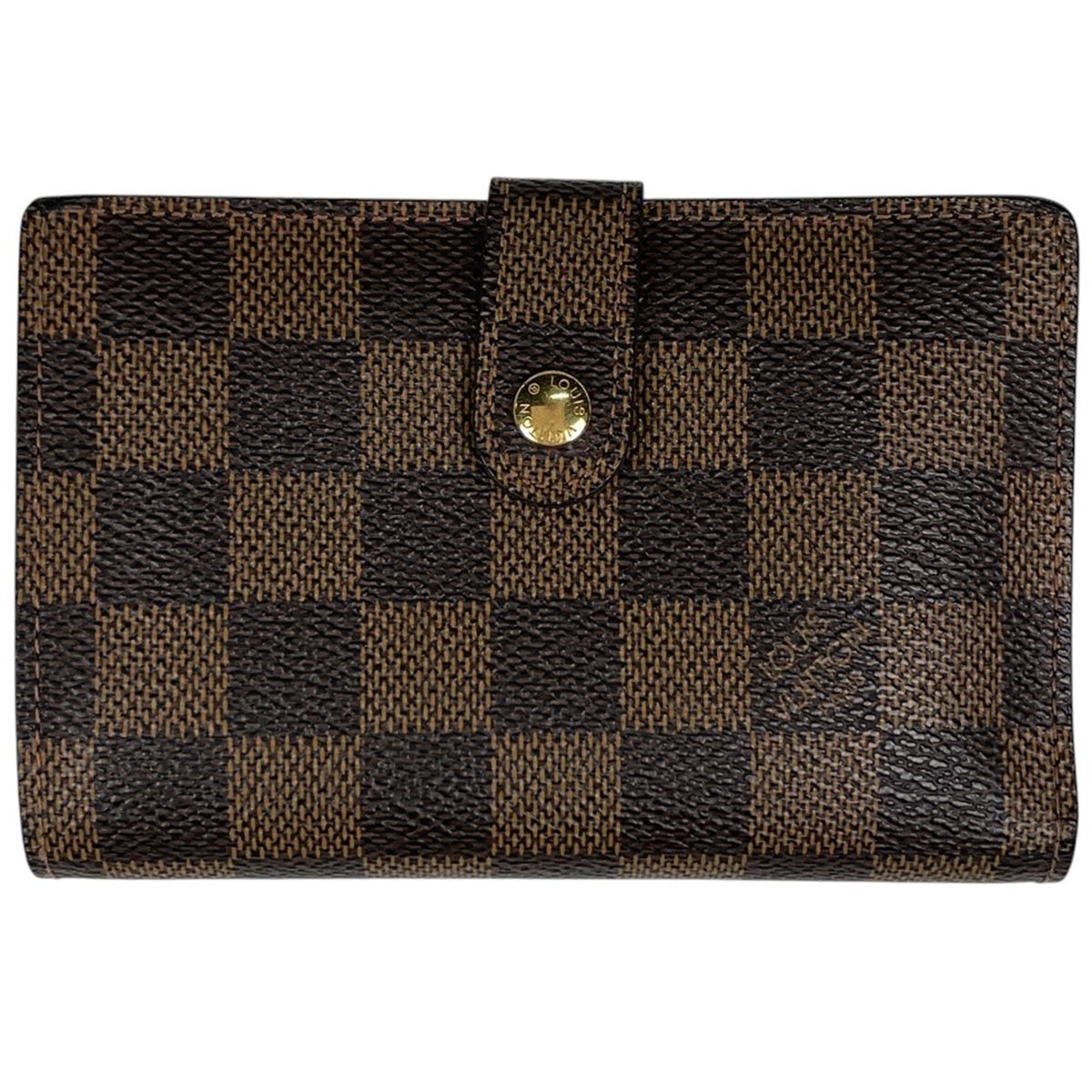ルイ・ヴィトン Louis Vuitton ポルトモネ ビエ ヴィエノワ 二つ折り財布 がま口 ダミエ ブラウン N61664 レディース 【中古】