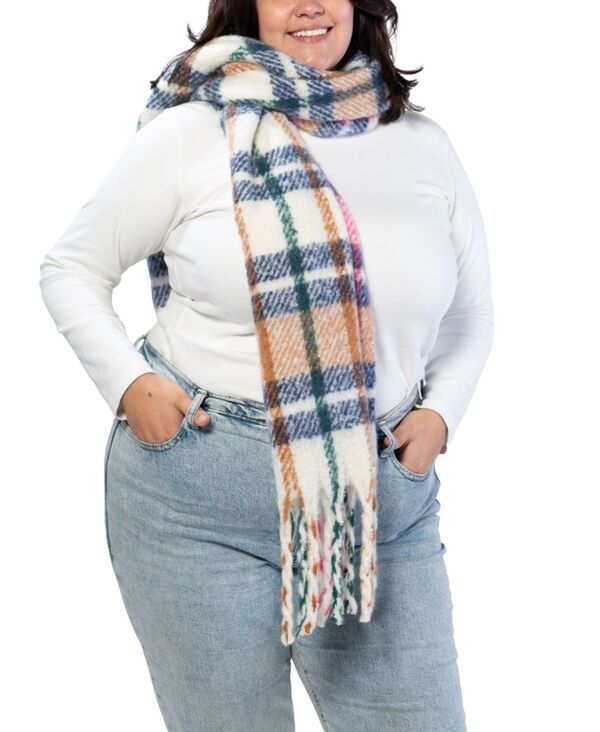 マーカスアドレール レディース アクセサリー マフラー・ストール・スカーフ Marcus Adler Plaid Scarf Green グリーン