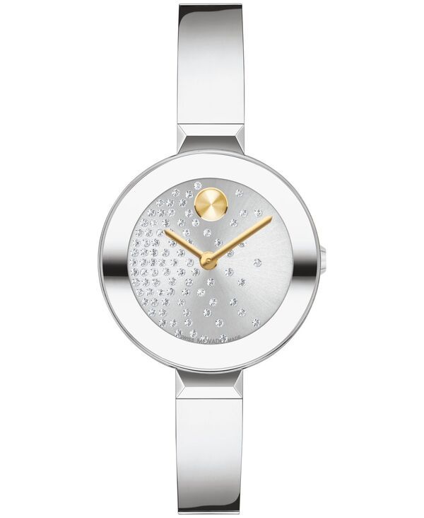モバド レディース アクセサリー 腕時計 Tシャツ Movado Womens Bold Bangles Swiss Quartz SilverTone Stainless Steel Watch 2 100,400円