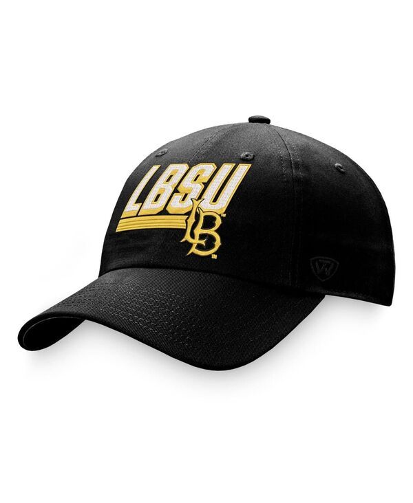トップオブザワールド メンズ アクセサリー 帽子 Top of the World Mens Black Long Beach State 49ers Slice Adjustable Hat Bla