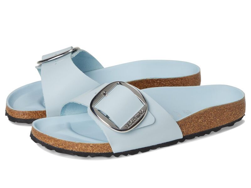 ビルケンシュトック レディース シューズ サンダル Birkenstock Madrid Big Buckle High Shine Baby Blue ブルー