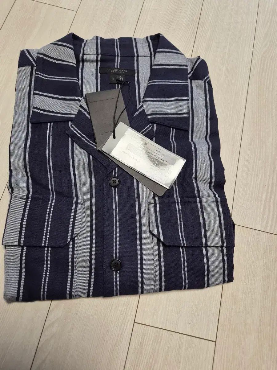 定価24万9千円 JILL STUART ジルスチュアート メンズ シャツ ネイビー ストライプ (新品) 10,744円