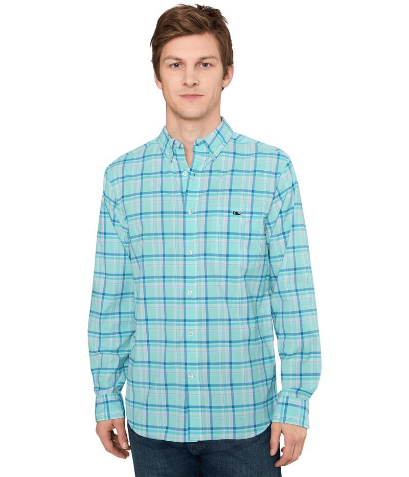 ヴァインヤードヴァインズ メンズ トップス シャツ Vineyard Vines Coconut Key Plaid Featherweight Performance Shirt Sea Splas 25,480円