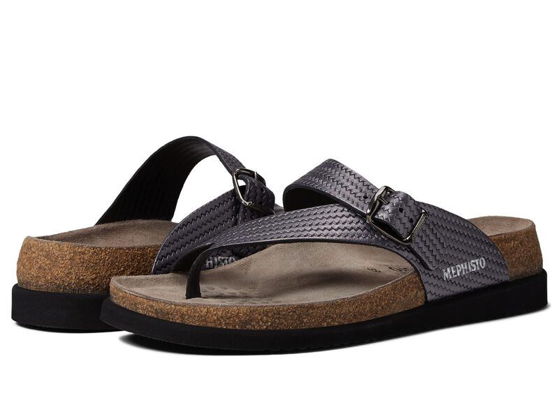 メフィスト レディース シューズ サンダル プラスサイズ Mephisto Helen Plus Grey Twist グレー