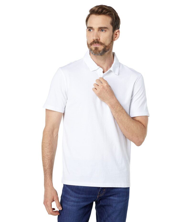 ヴィンス メンズ トップス シャツ Vince Garment Dye Short Sleeve Poloptic White ホワイト