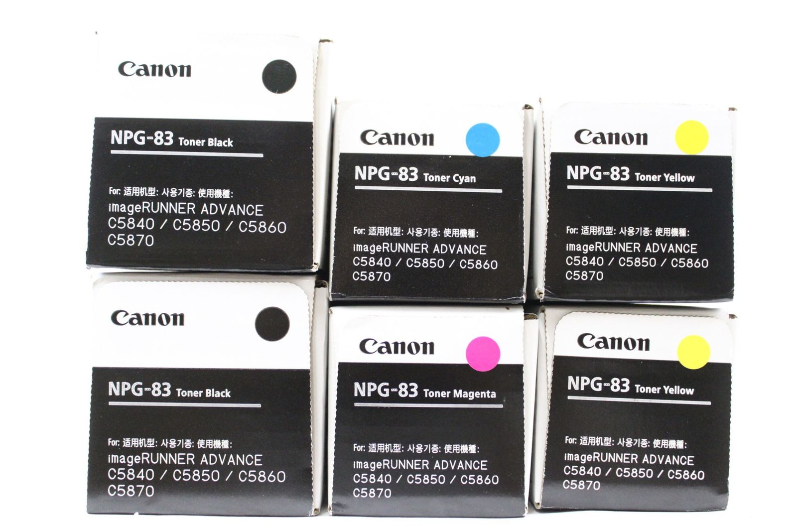 未使用 キャノン 純正 トナー NPG-83 4色6本(シアン・マゼンタ・イエロー・ブラック) CANON IT4IPRQJNNU3-D-L45-byebye