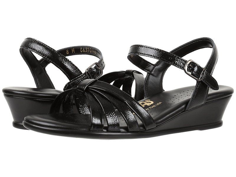 サス レディース シューズ ヒール SAS Strippy Black Patent ブラック