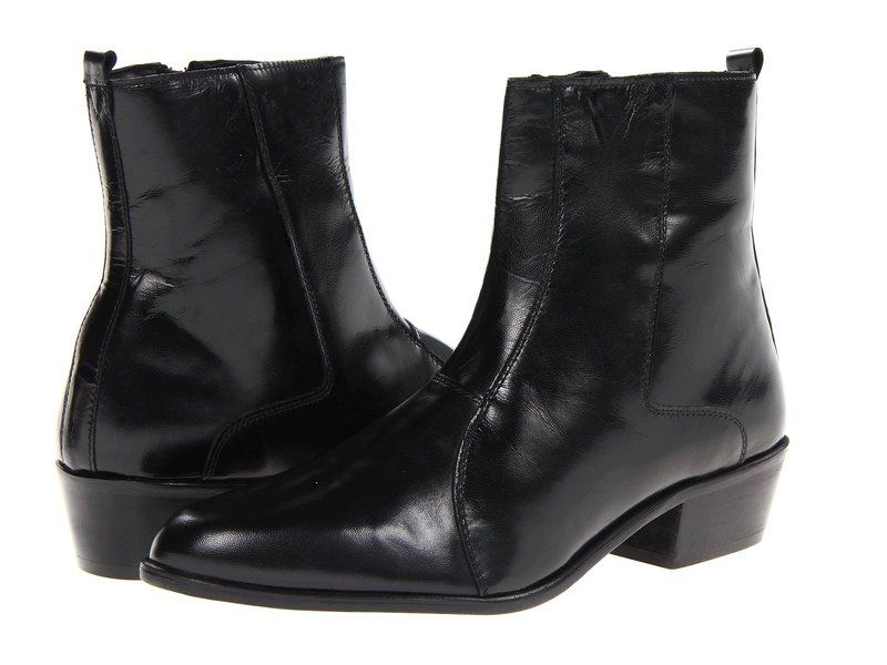 ステイシーアダムス メンズ シューズ ブーツ・レインブーツ Stacy Adams Santos Plain Toe Side Zip Boot Black Leather ブラック
