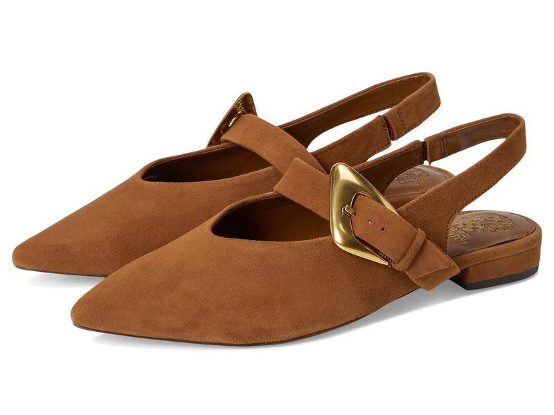 ヴィンスカムート レディース シューズ サンダル Vince Camuto Amoret Buckle Slingback Flat Mule Burnt Sugar
