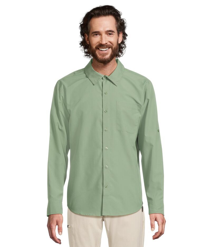 マーモット メンズ トップス シャツ Marmot AirExchange SolarShield Long Sleeve Shirt Agate Green グリーン