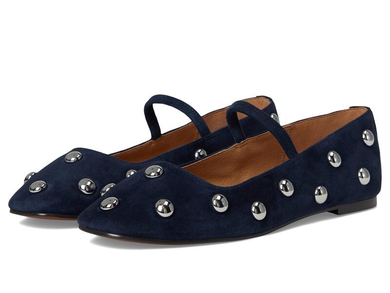 メイドウェル レディース シューズ サンダル Madewell Greta Elastic Mary Jane Dome Stud Deep Indigo インディゴ
