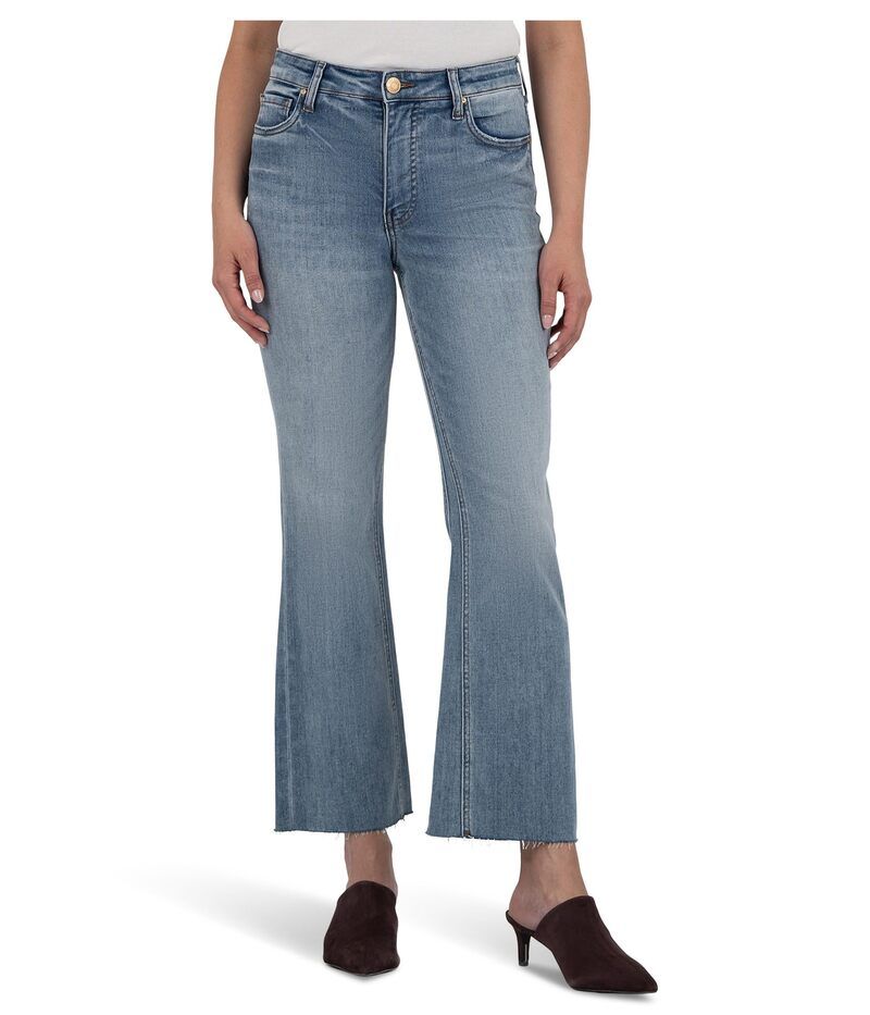 カットフロムザクロス レディース ボトムス デニムパンツ アンクル KUT from the Kloth Kelsey HighRise Fab Ab Ankle FlareNset Leg in A