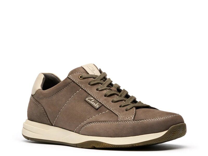 クラークス メンズ シューズ スニーカー Clarks Townview Sneaker Grey Nubuck Leather グレー