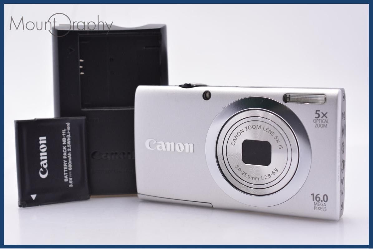 【動作保証】 キヤノン Canon PowerShot A2400 IS 5x バッテリー、充電器付属 同梱無料 #my177