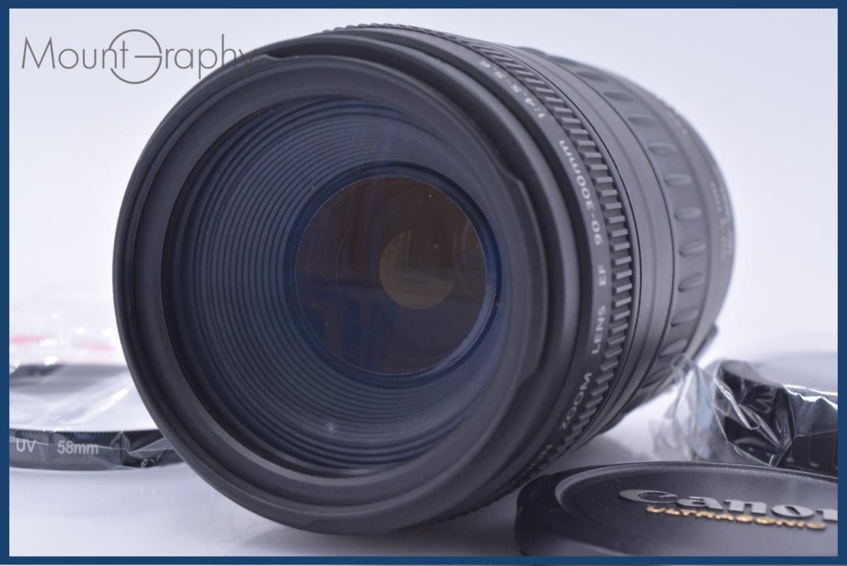 【動作保証】 キヤノン Canon EF 90-300mm F4.5-5.6 前後キャップ&レンズフィルター付 同梱無料 #yk9934
